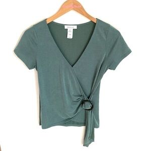 abbeline short sleeve sage top, Size XS